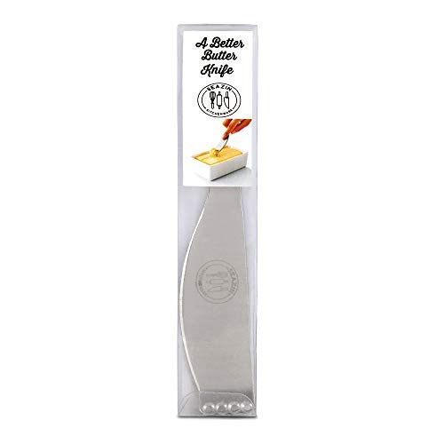 Seazin Stainless Steel Butter Knife Magic! 3-in-1 Spreader, Grater, Slicer,  Curler | Works Great on Cold Butter | Simply Create Ribbons of Butter for