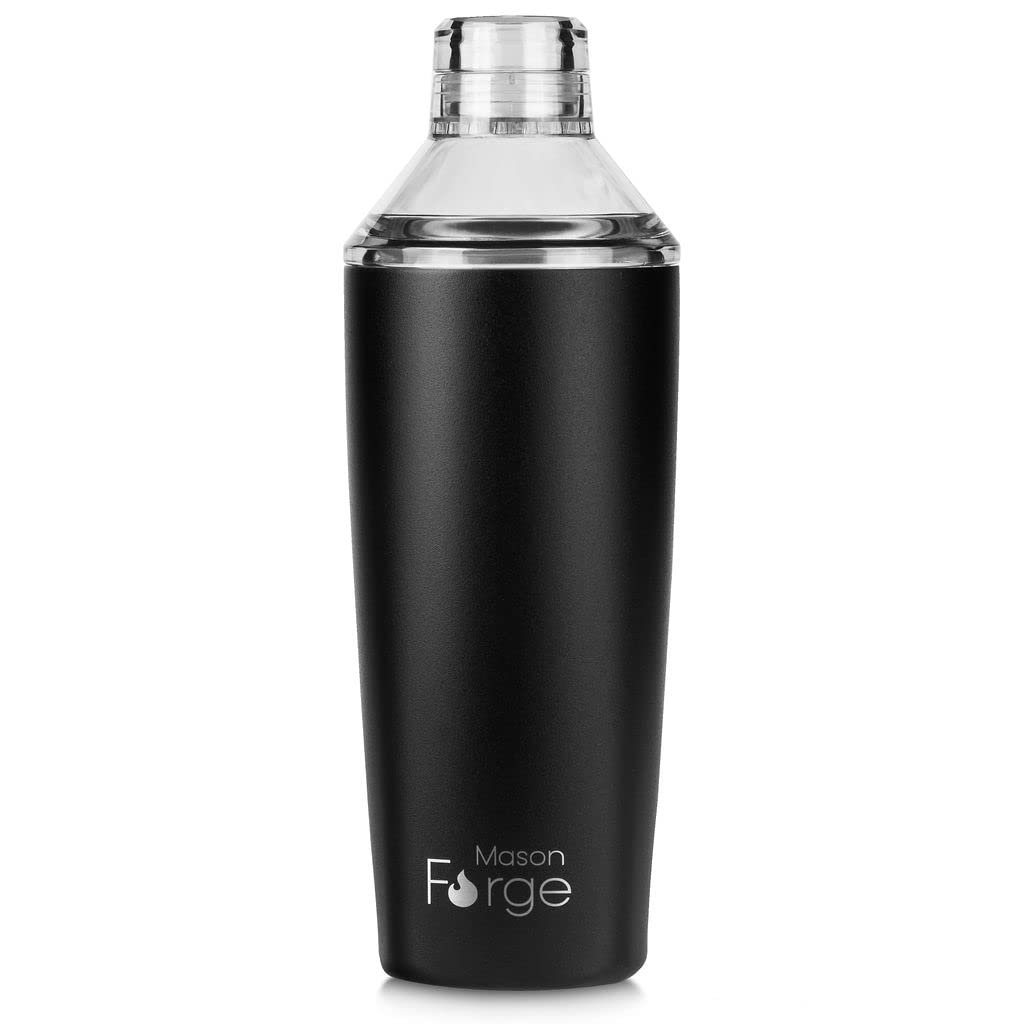 Mason Forge Cocktail Shaker Tumbler with Replacable Drinking Lid