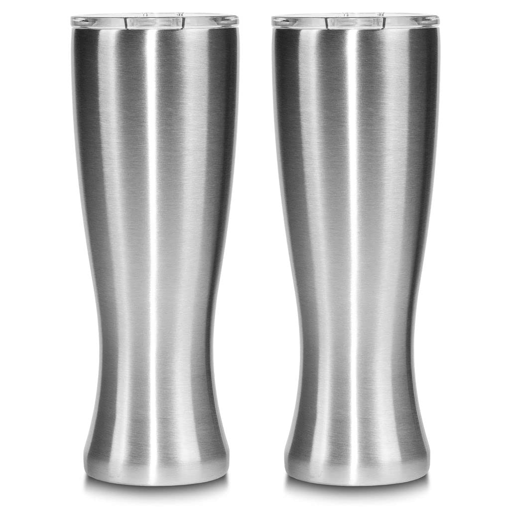 Set of 2 Stainless Steel 16oz Pilsner Tumbler