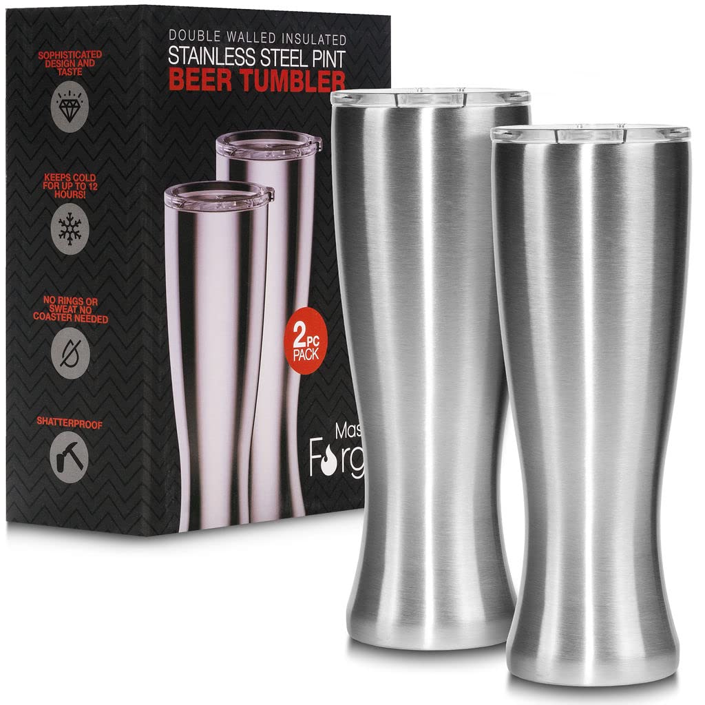 Set of 2 Stainless Steel 16oz Pilsner Tumbler – mason-forgeproducts