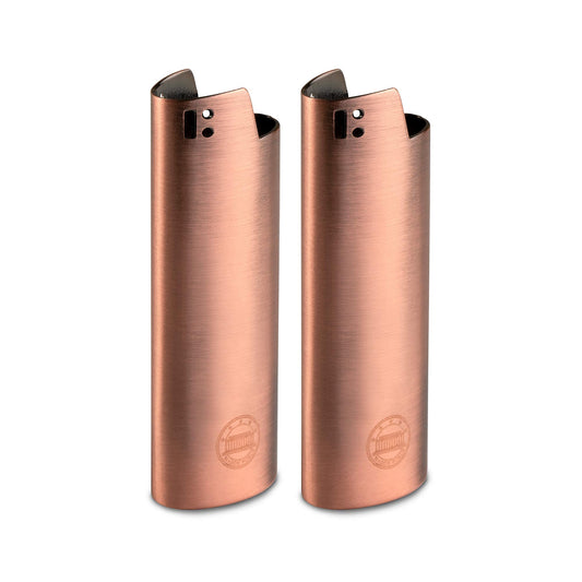 Mason Forge Metal Bic Lighter Case - Stylish Metal Lighter Holder - Lighter Cover Fits Large Full Size Bic J6 Lighter